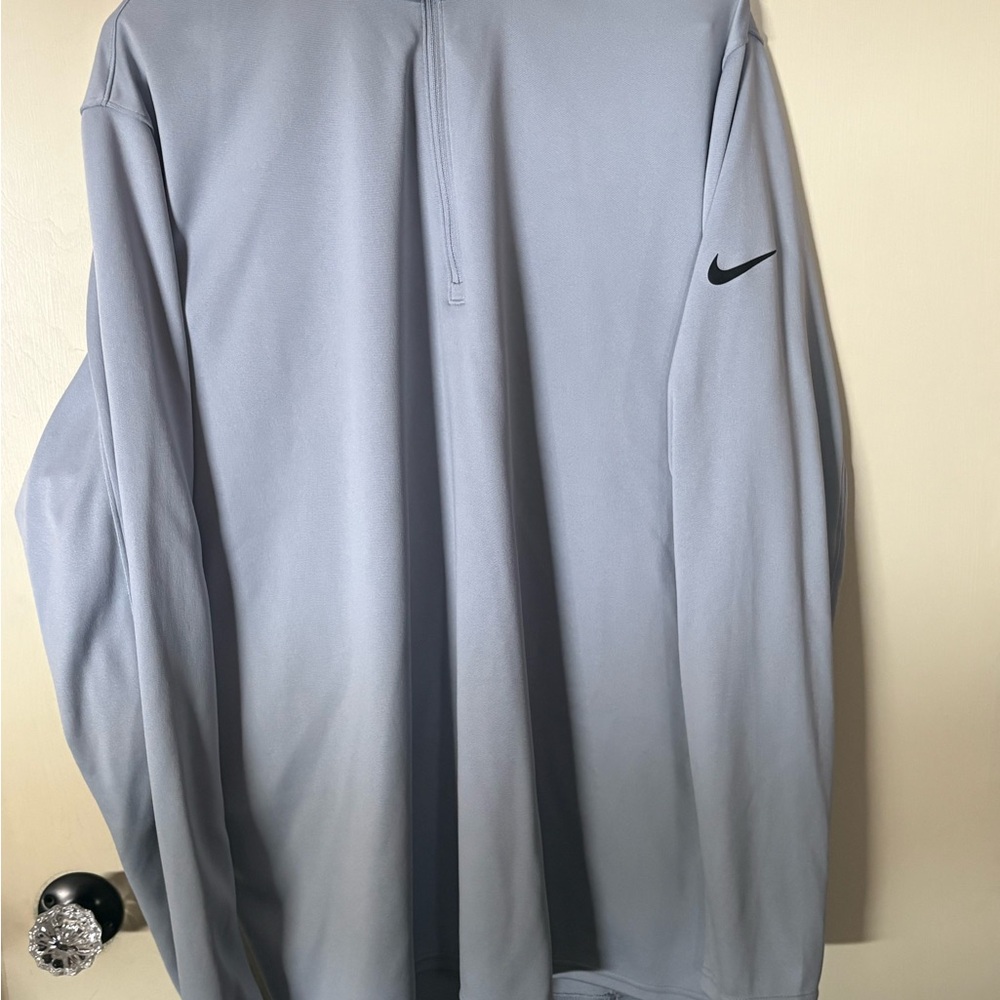 Nike Golf Men's Light Gray Performance 3/4 zip Sweatshirt